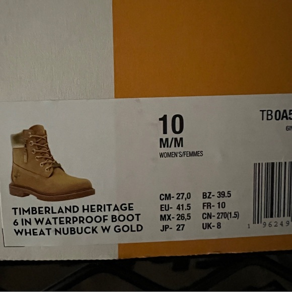 Timberland Women’s 6 inch Heritage Cupsole Boots in Wheat and Gold - Picture 13 of 13